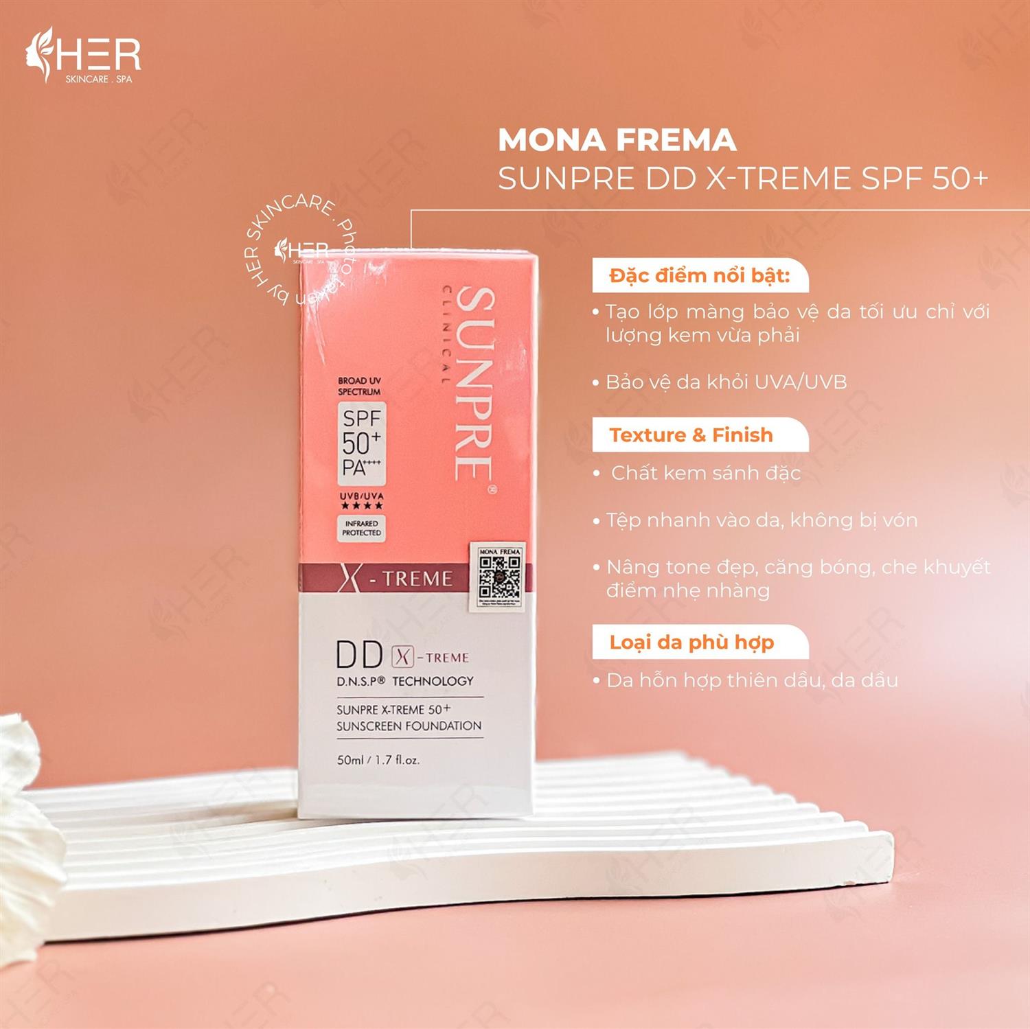 Kem chống nắng Mona Frem’a Sunpre Dd X-Treme Spf 50  Pa    
